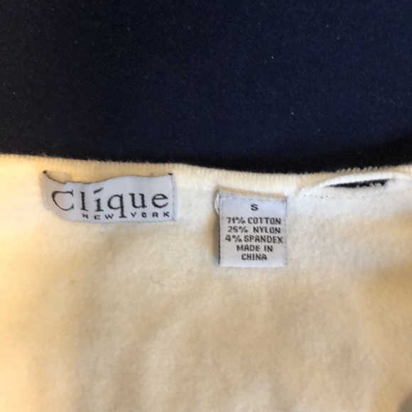 Clique White V neck pullover top - Picture 5 of 5